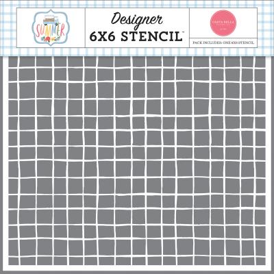 Carta Bella Summer Stencil - Summertime Grid